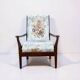 Vintage teak armchair with floral upholstery
