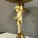 Ceremonial table with cherub in lacquered wood and gilded wood around 1900