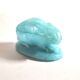 Vallerysthal easter rabbit box in blue opaline from 1900