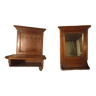 Set consisting of a mirror and a small entrance cabinet