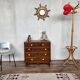 Commode semainier chiffonnier vintage chêne 1950 style Art deco