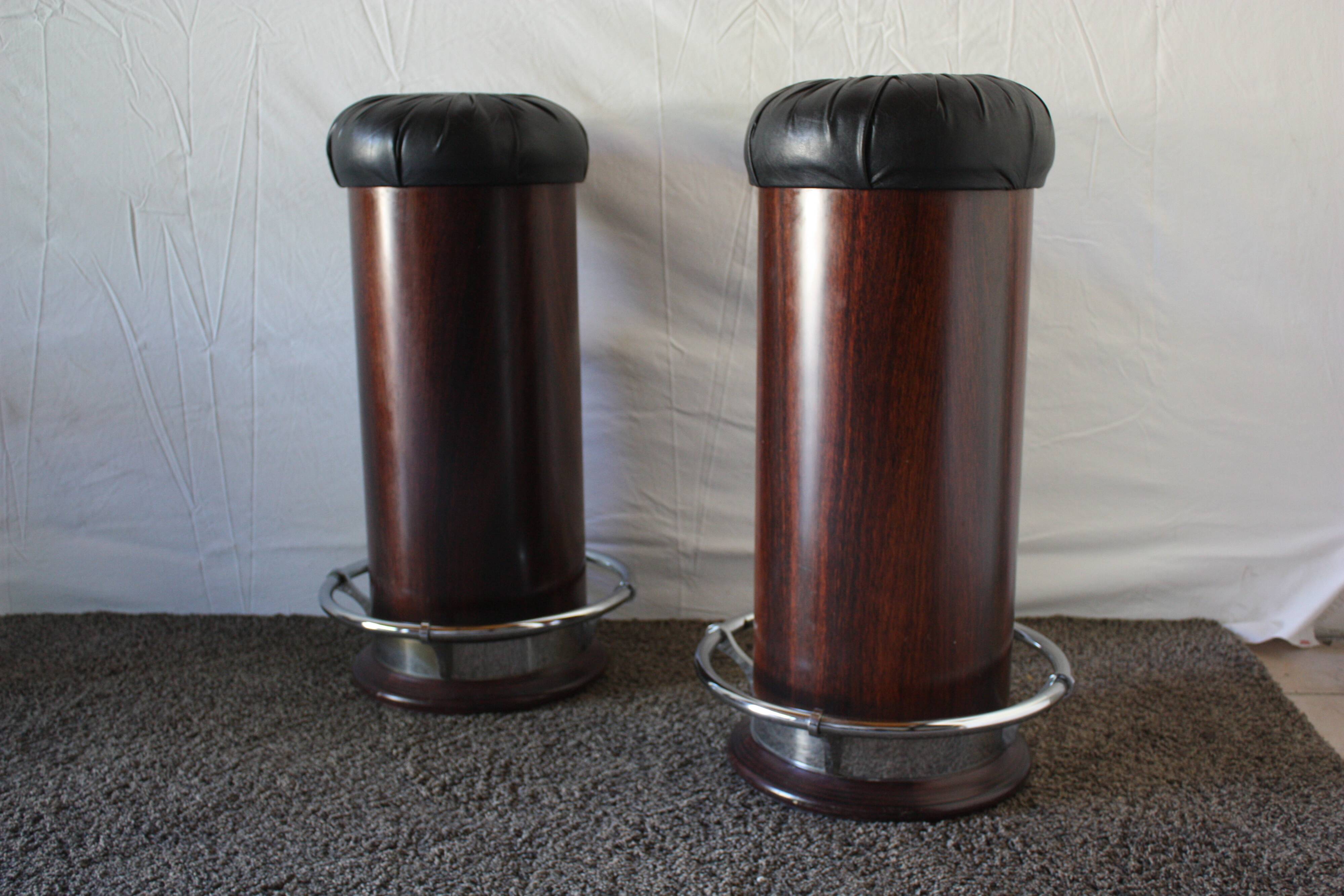 Art deco style rosebar stools