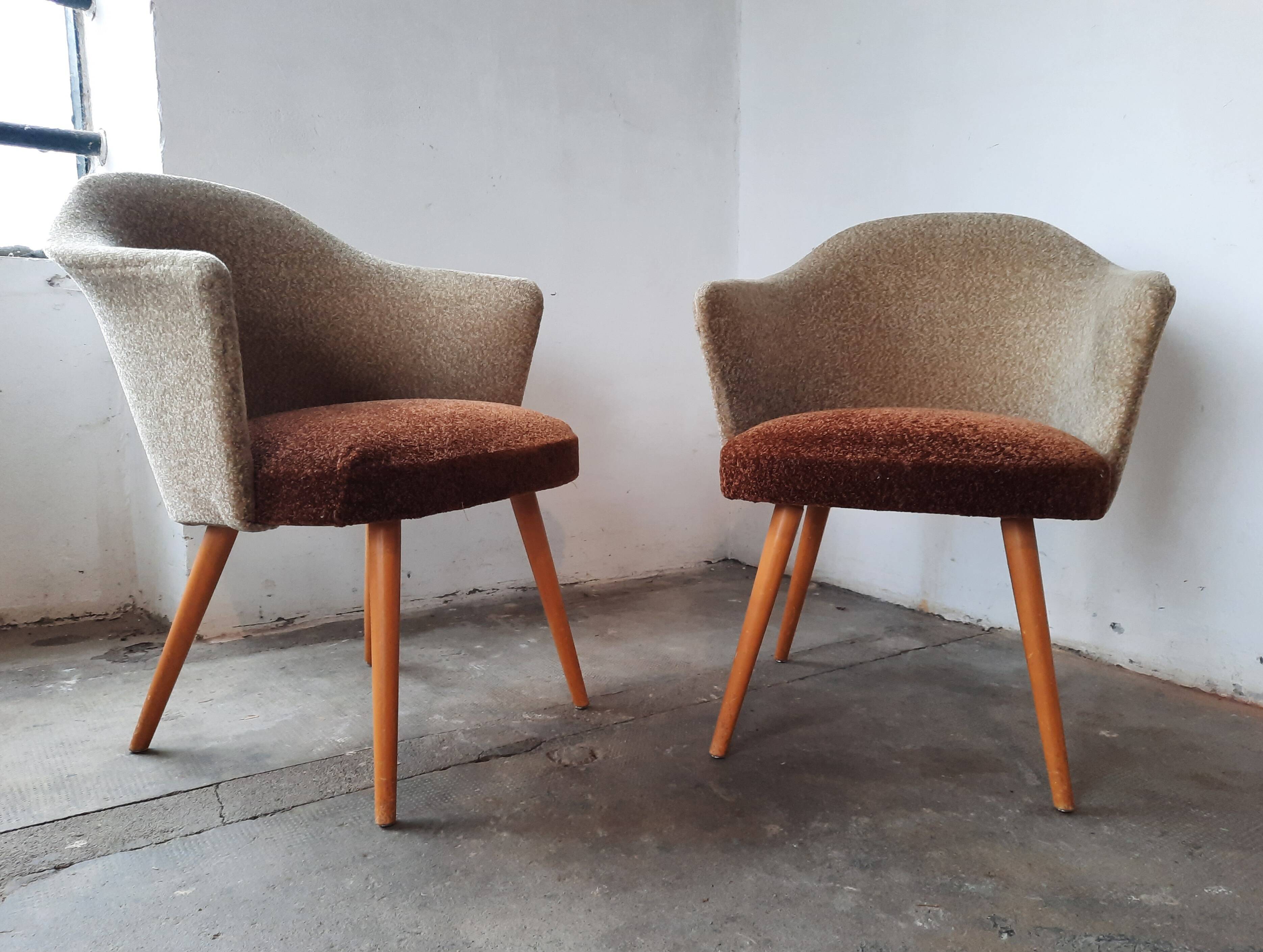 2 armchairs published by Thonet, 1960