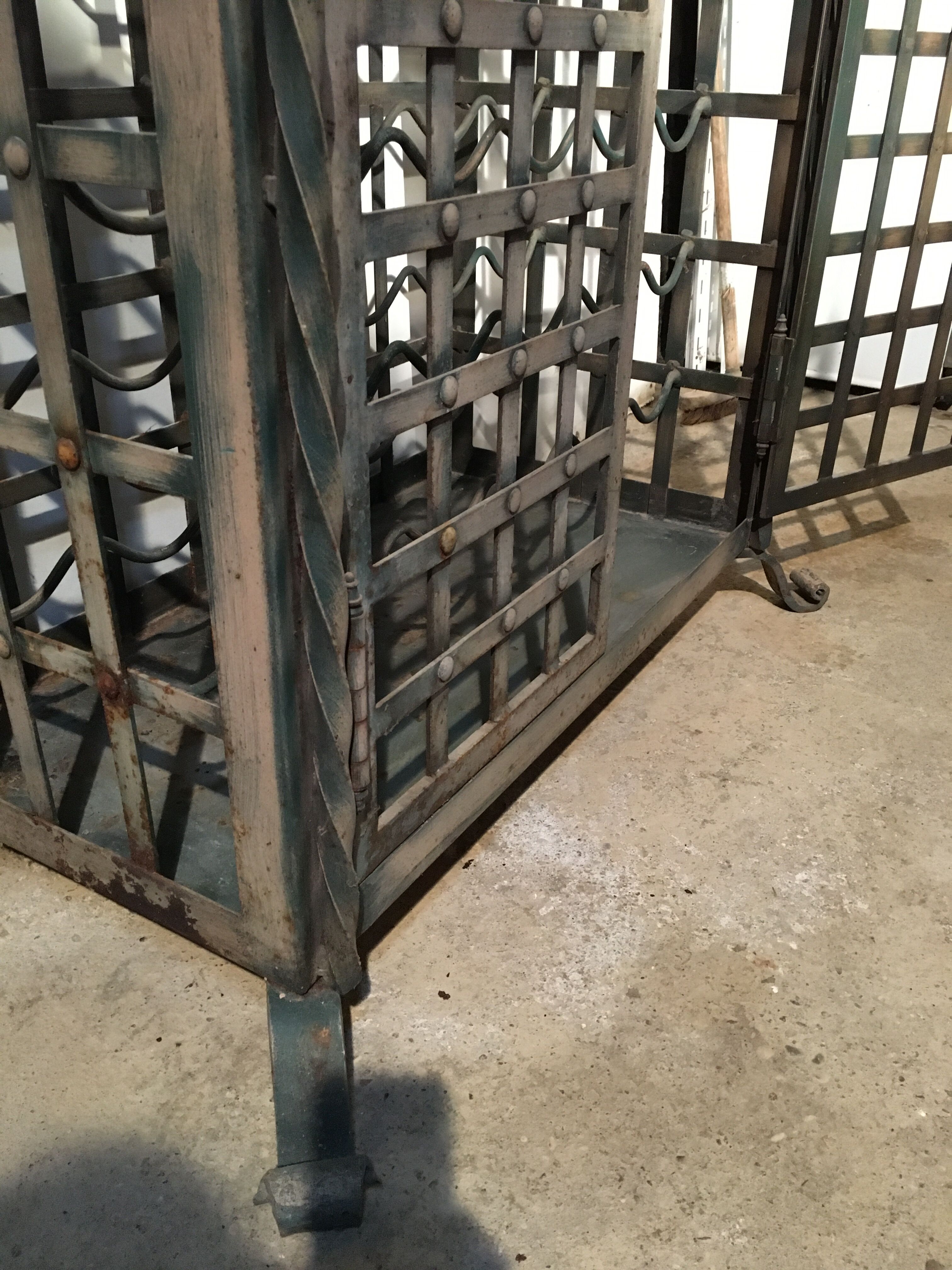 Wrought iron wine cabinet