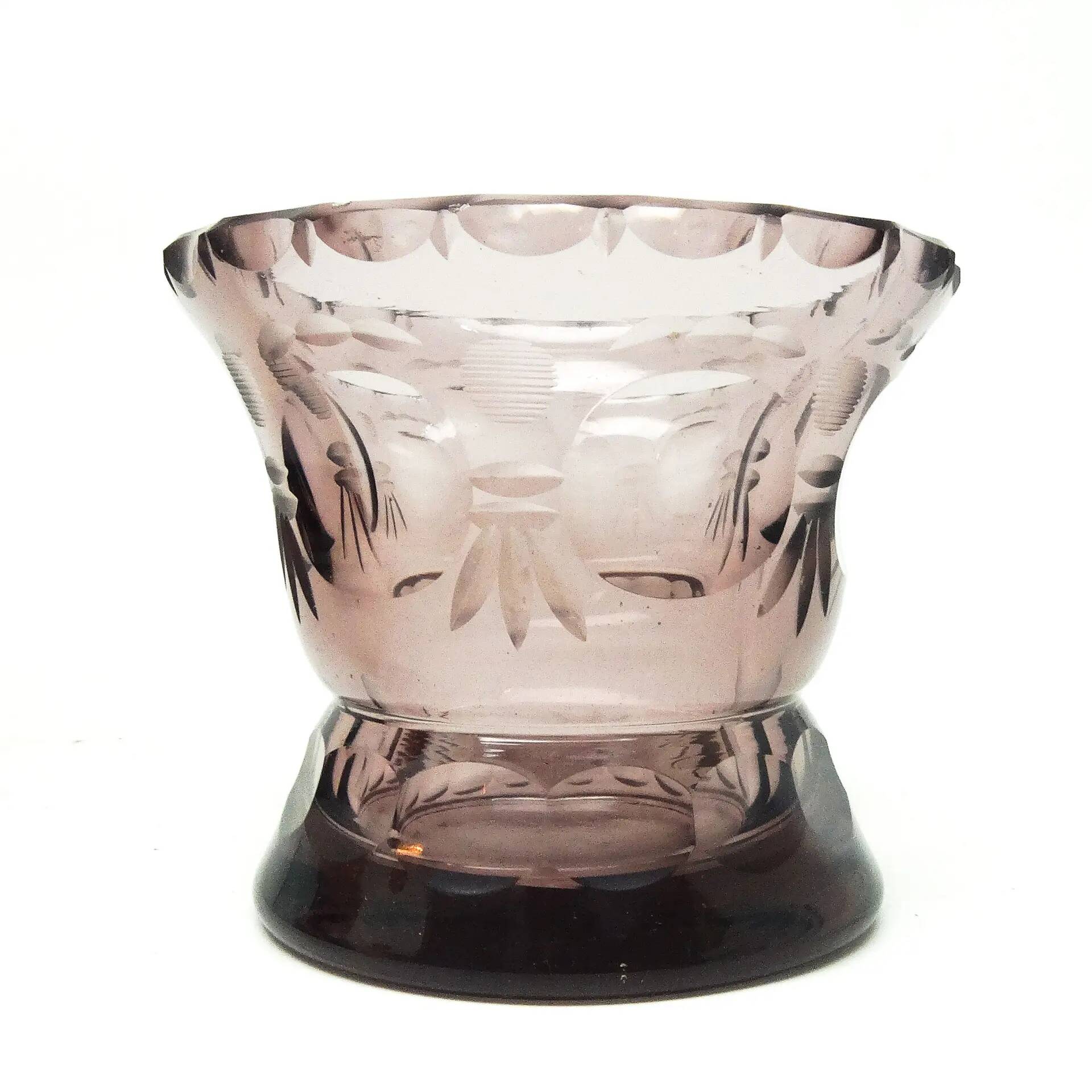 Vase Art Déco, cristal, Moser, Tchécoslovaquie, années 1930