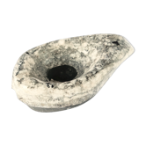 Brutalist marble ashtray in a free form.