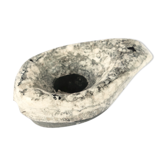 Free-form brutalist marble ashtray