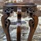 Colonial style pedestal table Indochina Asia vintage 1930s carved wood