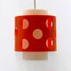 Space Age Hanging Lamp in Orange and White Polycarbonate, 1970s