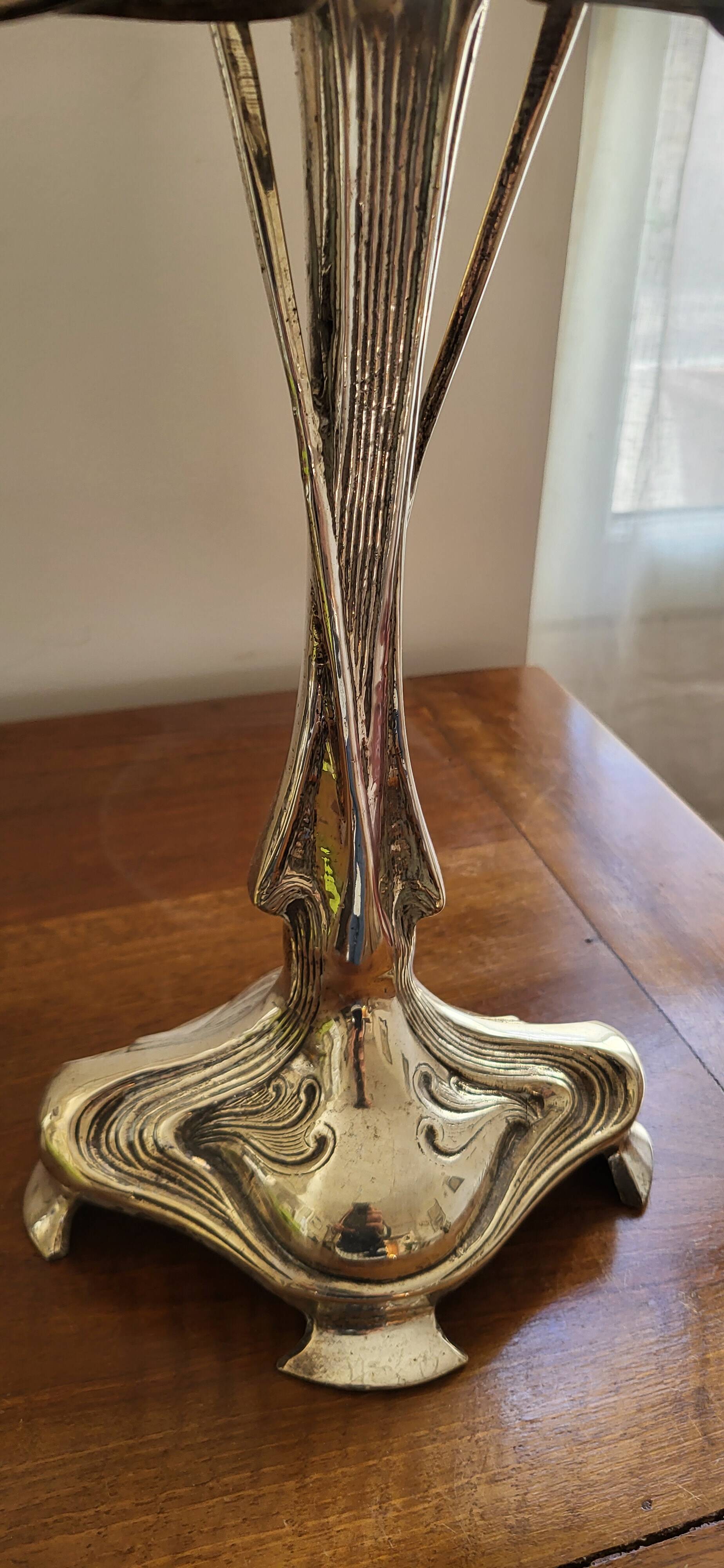 Chandelier à 6 branches art nouveau