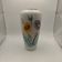 Vintage ceramic vase with floral decoration in Vallauris style from the 1960s retro.