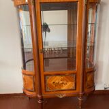 Louis XVI style silver showcase In marquetry