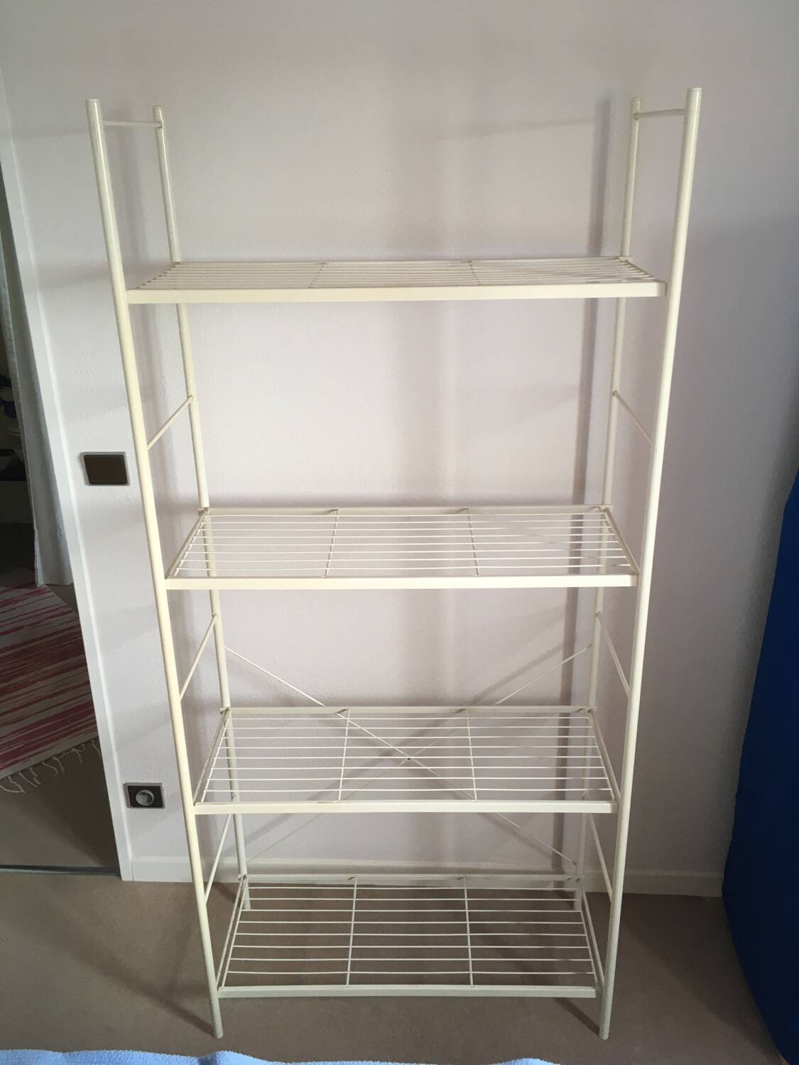 Vintage metal shelf.