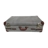 Suitcase cardboard tiles corners brown red