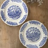 Pair of vintage plates "horses"