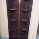 Paire d'encoignure colonne style art deco acajou
