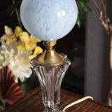 Lampe en cristal et verre de Clichy