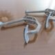 Pair of aluminum coat racks 30 years 40