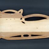 Art Nouveau wall shelf with poppies, France, circa 1900