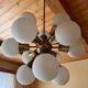Space Age brass Design Chandelier Sputnik by Kamenicky Senov, 1970s
