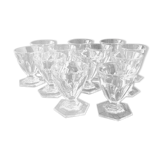 Suite of 12 glasses a porto baccarat modele harcourt