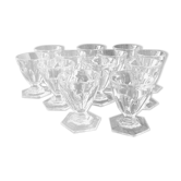 Suite of 12 glasses a porto baccarat modele harcourt