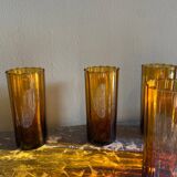 5 amber glasses