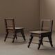 Paire de chaises Modernistes en chêne massif, vers 1940