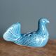 Dove bird vase flower holder in ceramic signed Saint Paul de Vence