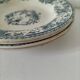 4 assiettes creuses Gien Bouquets de Roses terre de fer bleu de prusse