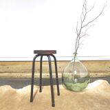 Vintage stool wood and metal workshop