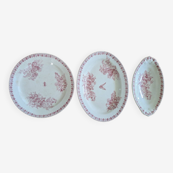 Set of three old dishes