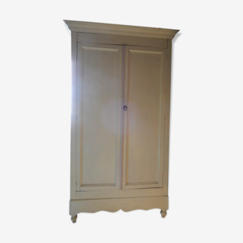 Painted antique two-door closet