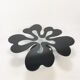 Mid century italian flower table chrome and glass, 1980s