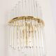 Pairs of magnificent crystal stem wall lights by Christoph Palme, Germany, 1970s.
