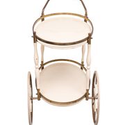 Oval shaped glass tops serving trolley Italy 1950s