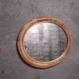 Miroir en rotin vintage