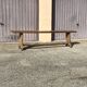 Solid wood bench, French artisanal craftsmanship.