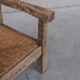 Pair of Mid-Century French Rush Primitive Oak Armchairs