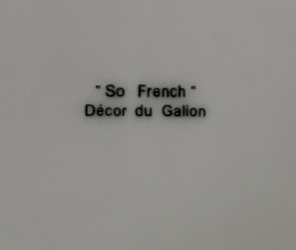 6 SO FRENCH designer plates, Galion decor