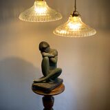 Duo of suspensions Holophane bistro style