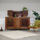 High buffet, art and craft, French Art Deco in blonde wood from the 1950s to 1960s.