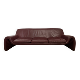 Sculptural 3-seater Leather Sofa by Cinova, Italy 1970s