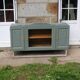 Renovated vintage sideboard with khaki paint – Haussmann chic & bohemian style