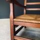 Rustic Oak & Rush Armchair, France, 1930s