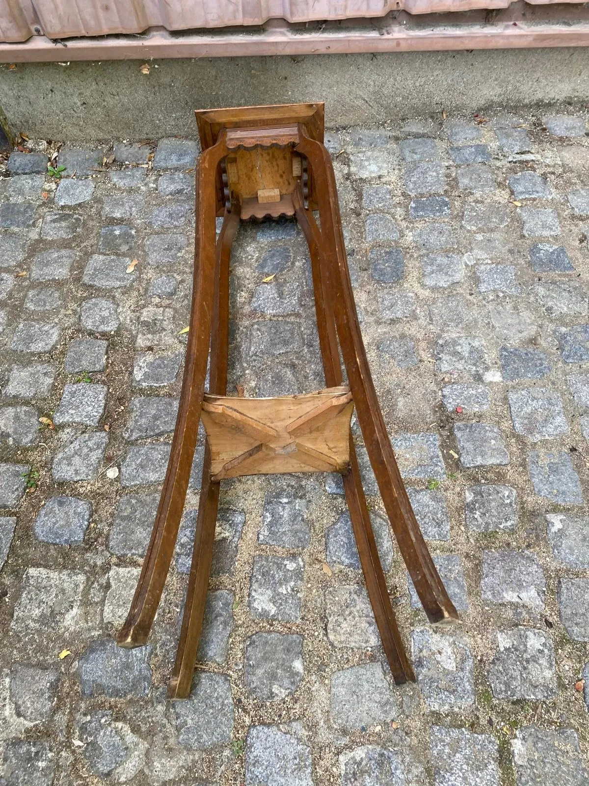 High Art Nouveau stand in wood & marquetry – Plant holder 1920