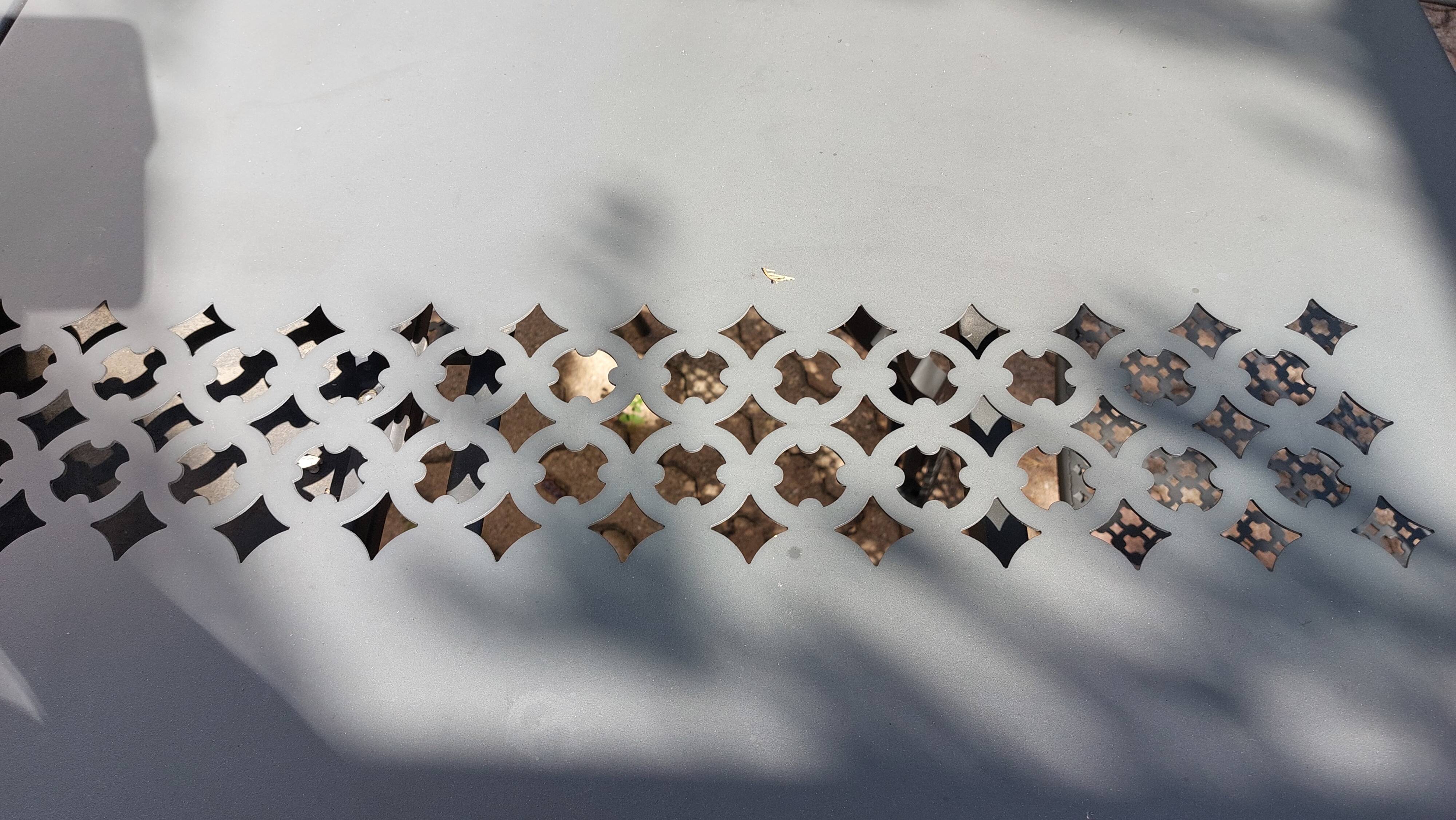 EMU antique iron garden furniture, table, 2 armchairs and 4 Vera chairs