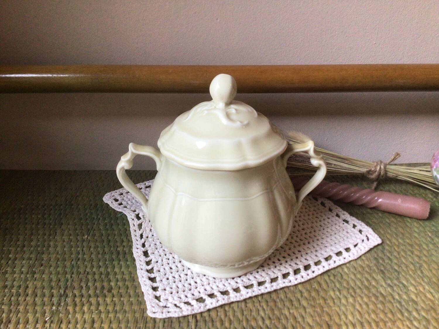 Porcelain sugar bowl