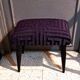 Tabouret repose pied bois restauration tapissière XX meuble d'appoint