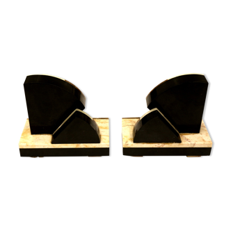 Vintage marble bookends made in the 1970s